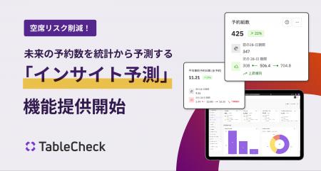TableCheck、 未来の予約数を予測する「インサイト予