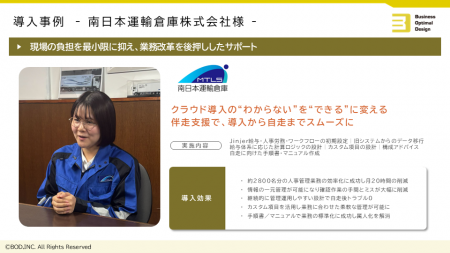 【導入事例】南日本運輸倉庫株式会社様の導入事例を掲