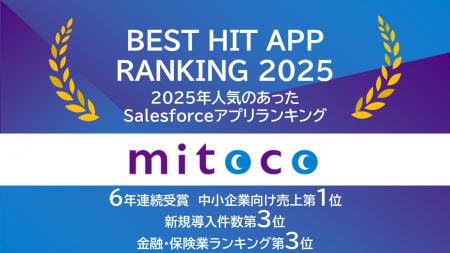 「mitoco」がAppExchangeアプリランキングに入賞しま