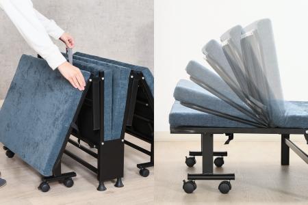 4つ折りで省スペース収納「ワンタッチコンパクトベッ