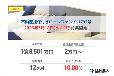 【LENDEX】年利10%の不動産担保付きローンファンド 17