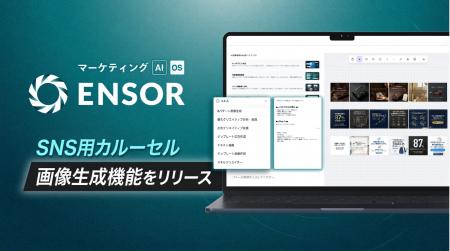 マーケティングAI OS「ENSOR」、SNSカルーセル画像生