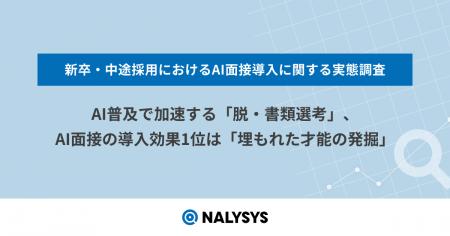 AI普及で加速する「脱・書類選考」、AI面接の導入効果