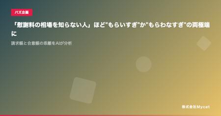 「慰謝料AI」、1万件超の判例データを分析した慰謝料
