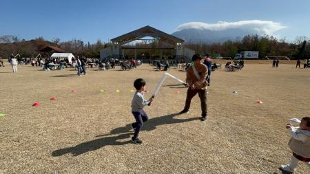 第3回桜島地域まつりに次世代デジタルチャンバラSASSE
