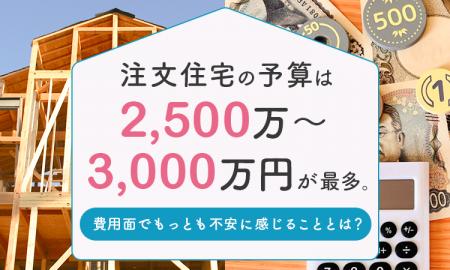 注文住宅の予算は「2,500万～3,000万円未満」が最多。