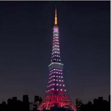 今晩の東京タワーは「桜開花宣言インフィニティ・ダイ