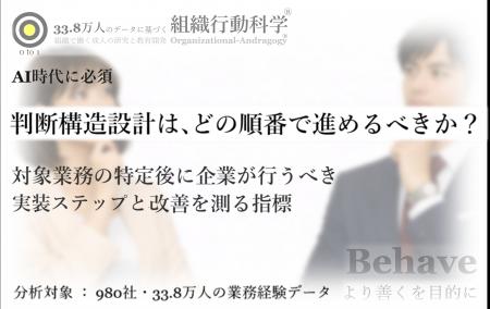 AI時代に必須：判断構造設計は、どの順番で進めるべき