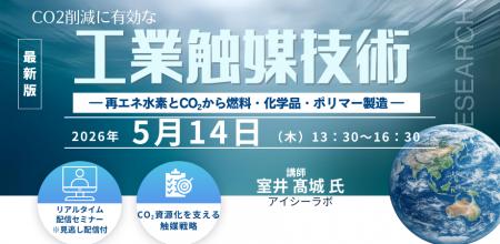 【ライブ配信/Zoom】「CO2削減に有効な工業触媒技術― 