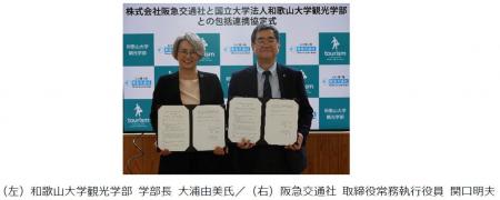 阪急交通社と和歌山大学観光学部が産学連携に関する協 阪急交通社と和歌山大学観光学部が産学連携に関する協