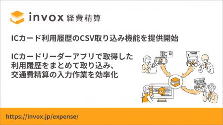 invox経費精算、ICカード利用履歴のCSV取り込み機能を