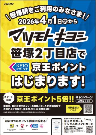 「京王ポイント」を利用できるマツモトキヨシがutf-8
