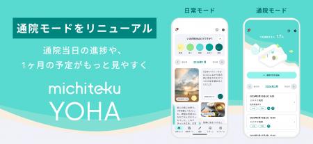 がん生活支援アプリ「michiteku YOHA（よは）」通院モ