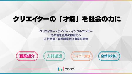 クリエイターの「才能」を社会の力に。ボンド、人材派