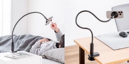 ベッドでもデスクでも自由自在なスマホホルダーを発売