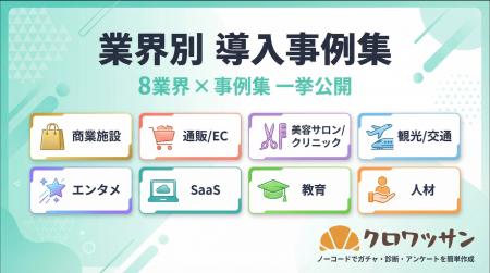ノーコードツール「クロワッサン」、業界別の活用事例 ノーコードツール「クロワッサン」、業界別の活用事例