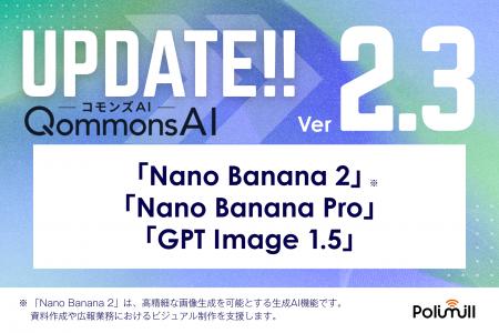 QommonsAI、画像生成 AI「Nano Banana 2」「Nano Bana