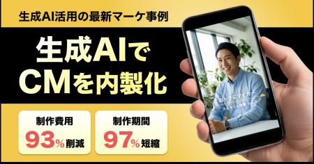 制作費用93%、制作期間97%短縮。生成AIを活用し、動 制作費用93%、制作期間97%短縮。生成AIを活用し、動