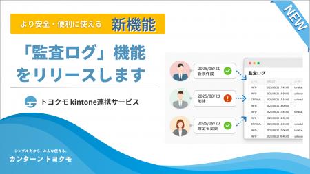 トヨクモ、kintone連携サービス横断で「監査ログ機能