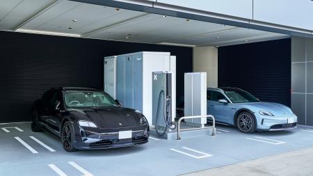 ポルシェ正規販売店への蓄電池型超急速EV充電システム