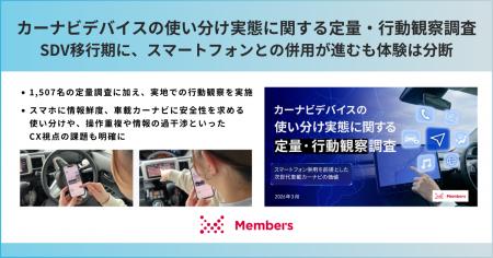 【カーナビデバイスの使い分け実態に関する定量・行動