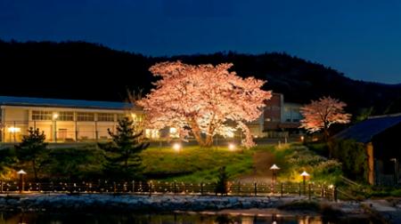 若狭湾の景勝地”三方五湖”がきらめく夜に―「宵の桜プ