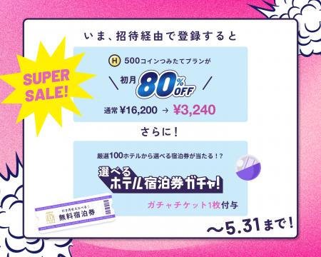 つみたて旅行サービス「HafH（ハフ）」、春の特大キャ