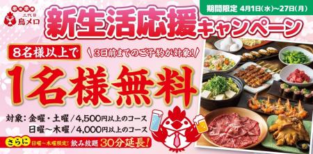 【三代目鳥メロ】新生活のスタートを鳥メロでお得に！
