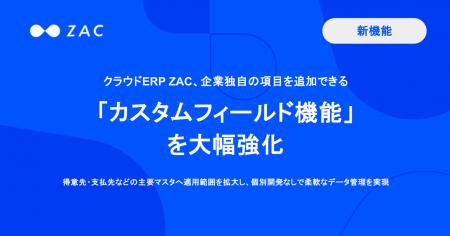 クラウドERP「ZAC」、企業独自の項目を追加できる「カ
