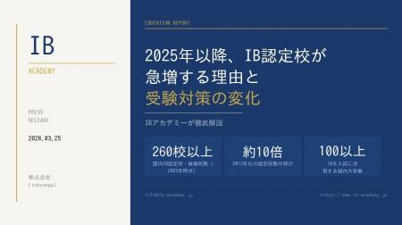 全国260校超・IB認定校急増時代の受験対策セミナーを 全国260校超・IB認定校急増時代の受験対策セミナーを
