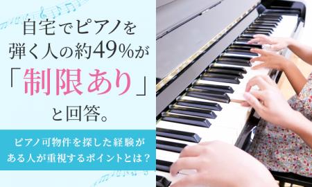 自宅でピアノを弾く人の約49%が「制限あり」と回答。 自宅でピアノを弾く人の約49%が「制限あり」と回答。