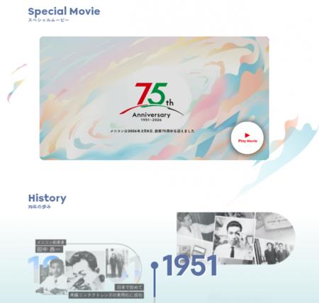 株式会社メニコン 創業75周年　特設サイトの内容拡充