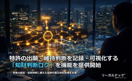 特許の出願検討・維持判断を蓄積できる「知財判断蓄積