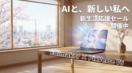 AI動画編集「Edimakor」、最新生成モデル「PixVerse V