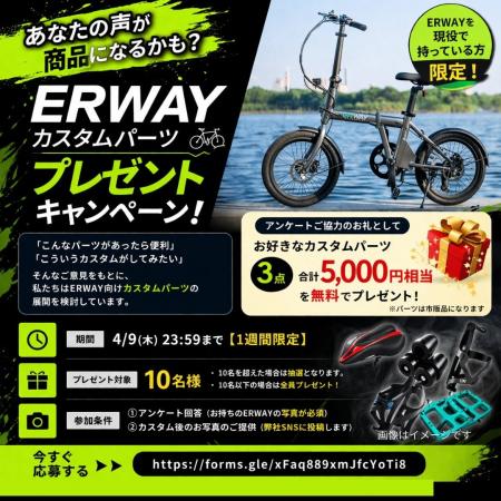 あなたの声が商品になる！？ERWAYカスタムパーツプレ