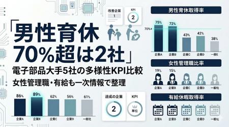 【人的資本調査：電子部品デバイス】大手5社の男性育