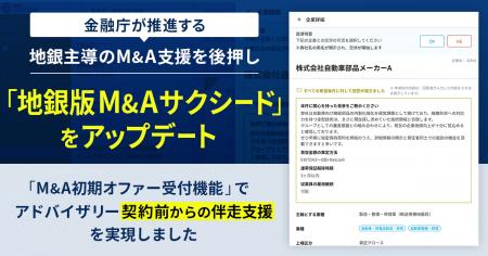 金融庁が推進する地銀主導のM&A支援を後押し「地銀版M