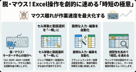 ショートカットキーの習得によりExcel作業時間を大幅