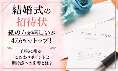 結婚式の招待状「紙の方が嬉しい」が47.6%でトップ！