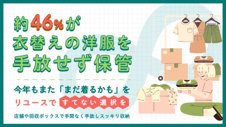 【約46%が衣替えの洋服を手放せず保管】今年もまた「 【約46%が衣替えの洋服を手放せず保管】今年もまた「