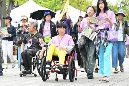 障がいの有無を越えて一緒にウォーキング！「スマイル