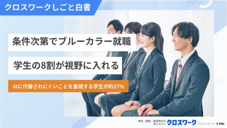 ブルーカラー就職、条件次第で学生の8割が視野に。AI ブルーカラー就職、条件次第で学生の8割が視野に。AI