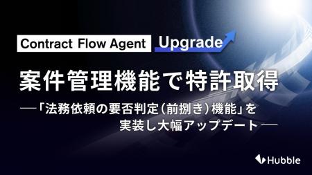 案件管理機能で特許を取得。さらに「法務依頼の要否判 案件管理機能で特許を取得。さらに「法務依頼の要否判