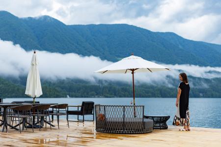 「aoLAKESIDE CAFE」＆「Hakuba Zekkei Sauna “ao”」