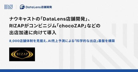 ナウキャストの「DataLens店舗開発」、RIZAPがコンビ