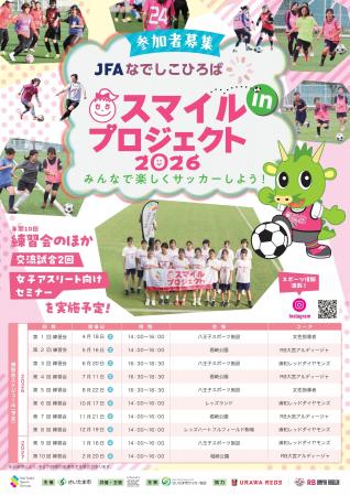 中学生年代女子サッカー合同練習会「スマイルプロジェ