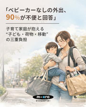 「ベビーカーなしの外出、90％が不便と回答」子育て世