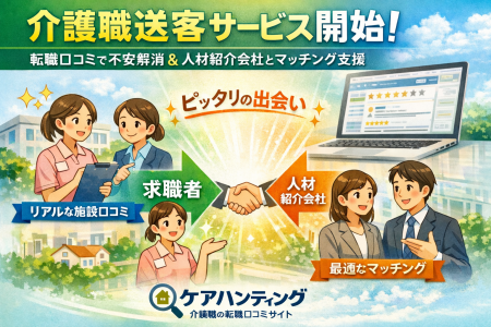 介護職送客サービスを開始-転職口コミサイト「ケアハ