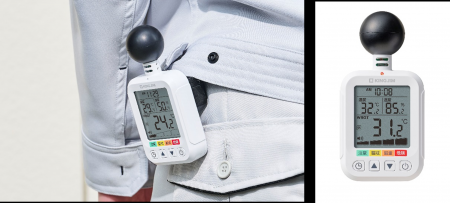 輻射熱を反映する黒球式で暑さのレベルを見える化 「