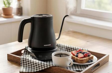 KEECOON「転倒湯漏れ防止」温調ケトル販売好調。10~10